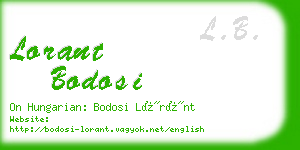 lorant bodosi business card